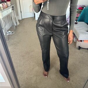 Women's Black Faux Leather ASOS Hourglass Pants
